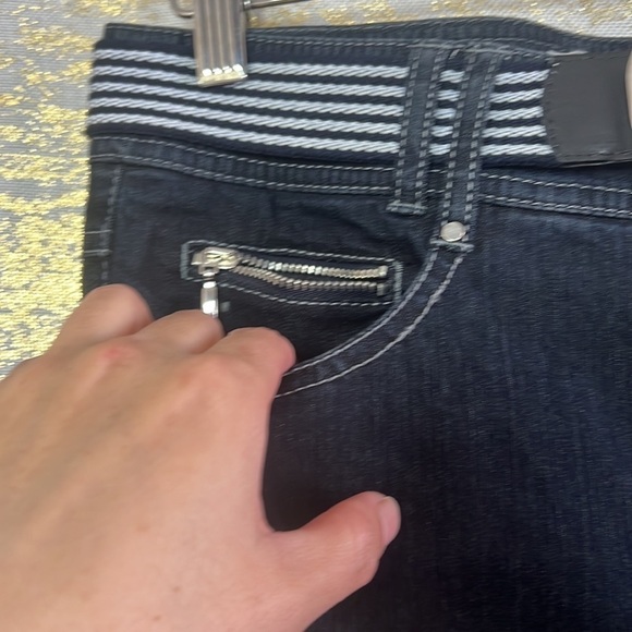 UN Jour Ailleurs Paris Dark Blue Wash Straight Woman’s Jeans Size 40 - Picture 5 of 15